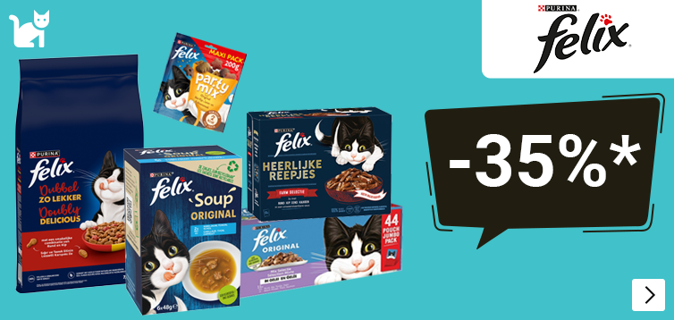 Felix promoties  kattenvoer nat, droog soup en snacks 15% tot 35% korting CAT